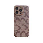 エレガントなCHダークブラウン iPhoneケース-OKCH004