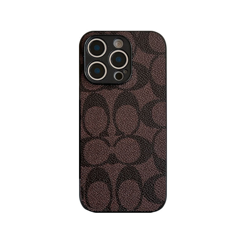 高級感のあるCHライトブラウンの iPhoneケース-OKCH003