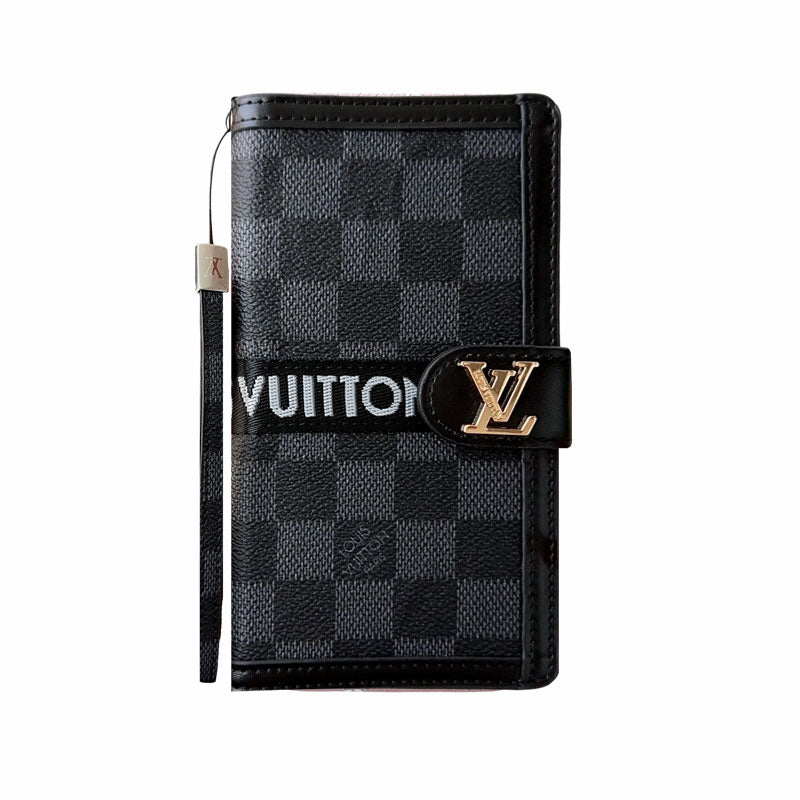 クラシックレザー フォールド モノグラム iPhoneケース（カード・紙幣ホルダー付き）-OKMTY001