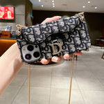 CDiPhoneケース　カードホルダーと斜め掛け付き-QBS240315