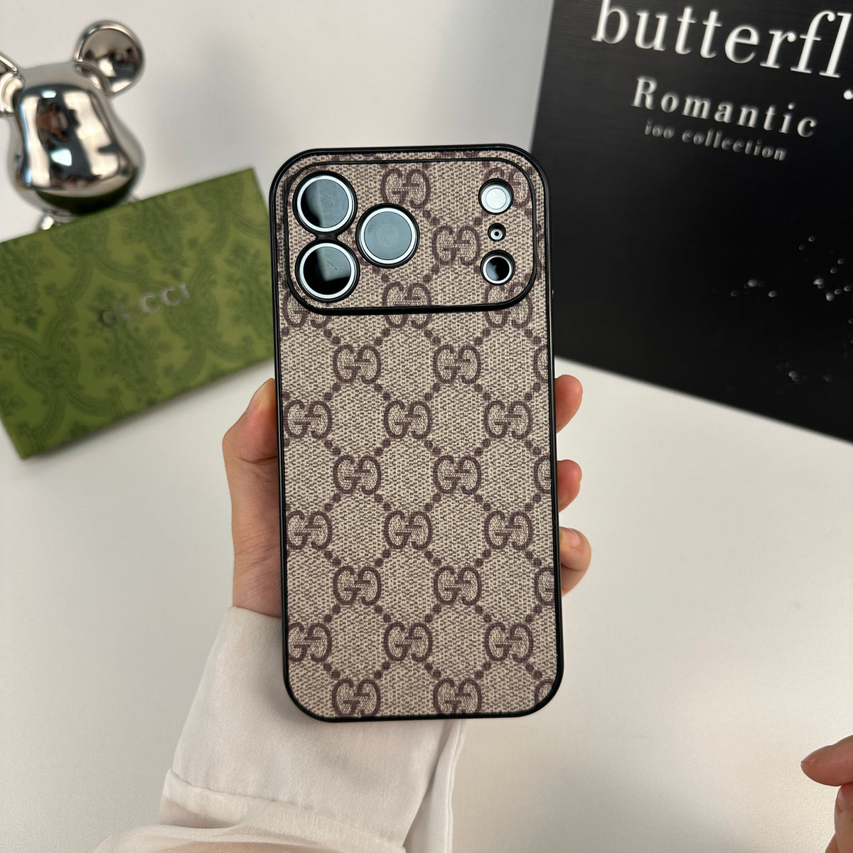 クラシックのMonogram iPhone ケース茶色 - OKLV0113