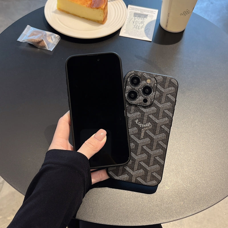 高級なGDブラックiPhoneケース-OKGD002