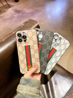 クラシックグッチのブラックiPhoneケース-JD240424