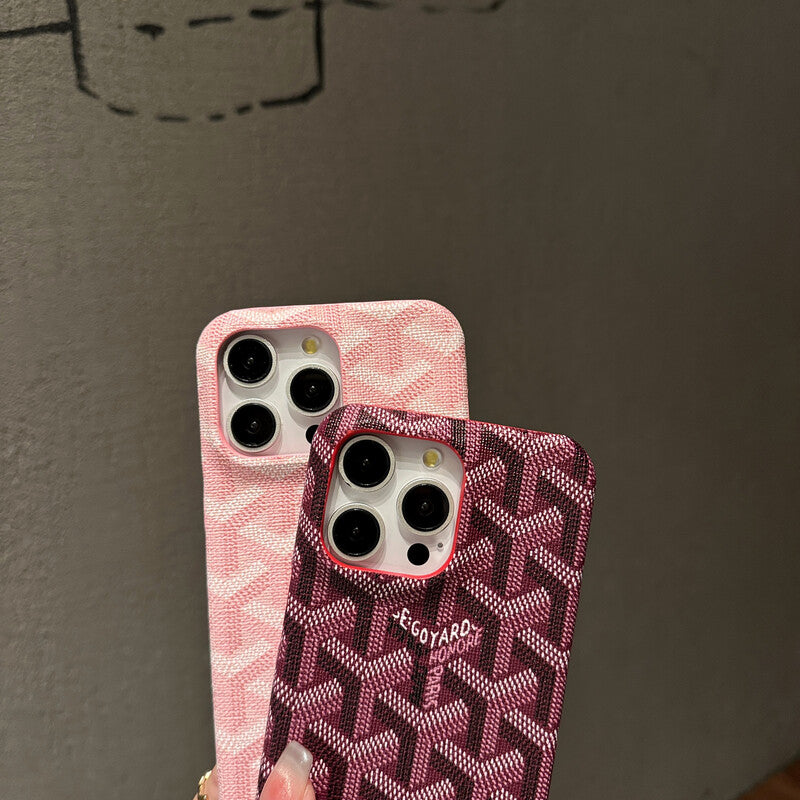 GD iPhone ケース赤い革-YBK241523