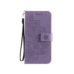 レザーパープルのiPhoneケース 手帳型カードホルダー-CCB240706