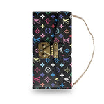 プレミアムレザー フォリオ モノグラム iPhoneケース（ウォレット＆ストラップ付き）-OKMTY003