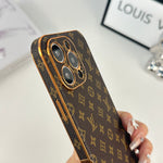 上質ファブリック Monogram iPhoneケース小きな印刷-OKLV016