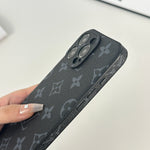 エレガントなMonogramiPhoneケース 黒印刷-OKLV020
