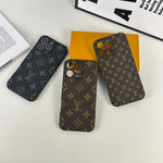 エレガントなMonogramiPhoneケース 黒印刷-OKLV020