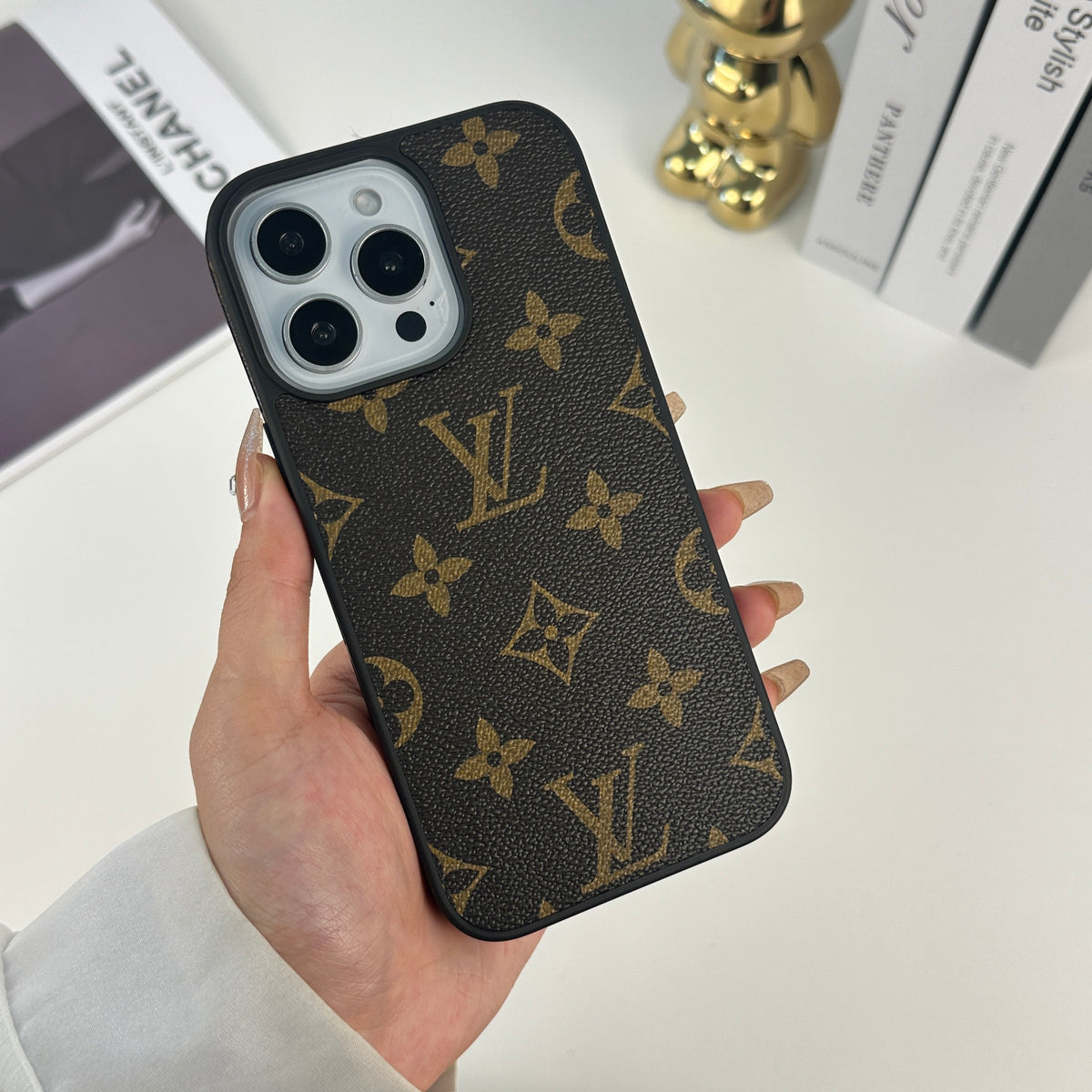 エレガントレザーのMonogram iPhoneケース大印刷-OKLV024