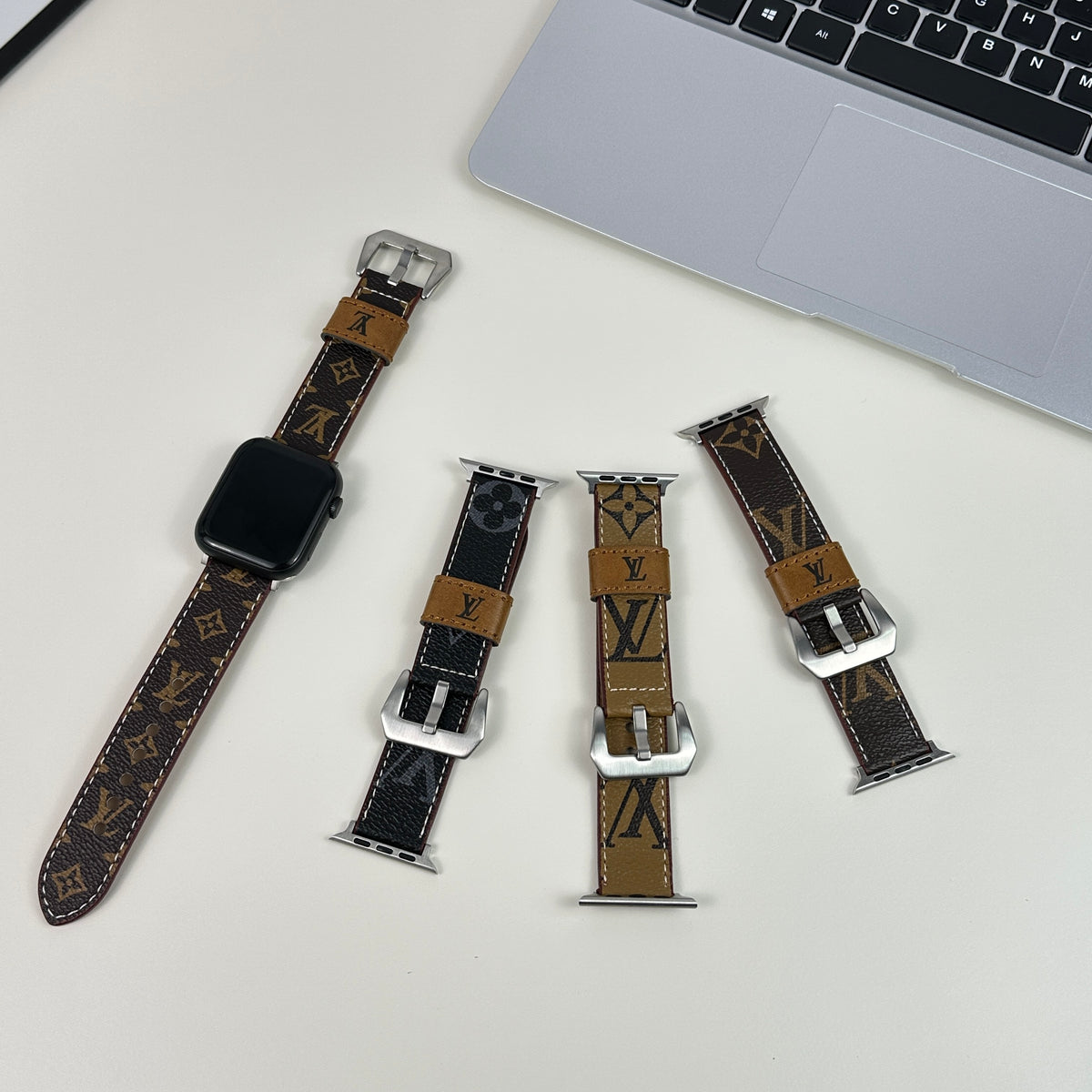 高級感のあるMonogram iPhone Apple Watch用バンド 小きな印刷-OKLV030