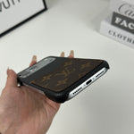 レザーMonogram iPhone用 カードポケット付きケース 17シリーズ用 大きな印刷-OKLV057