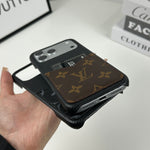 レザーMonogram iPhone用 カードポケット付きケース 17シリーズ用 大きな印刷-OKLV057