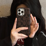 クラシックなCHブラウン iPhoneケース-OKCH001