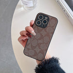 高級感のあるCHライトブラウンの iPhoneケース-OKCH003