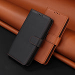 手帳型黒いレザーiPhoneケース カードホルダー(Magsafe) -YYT241531