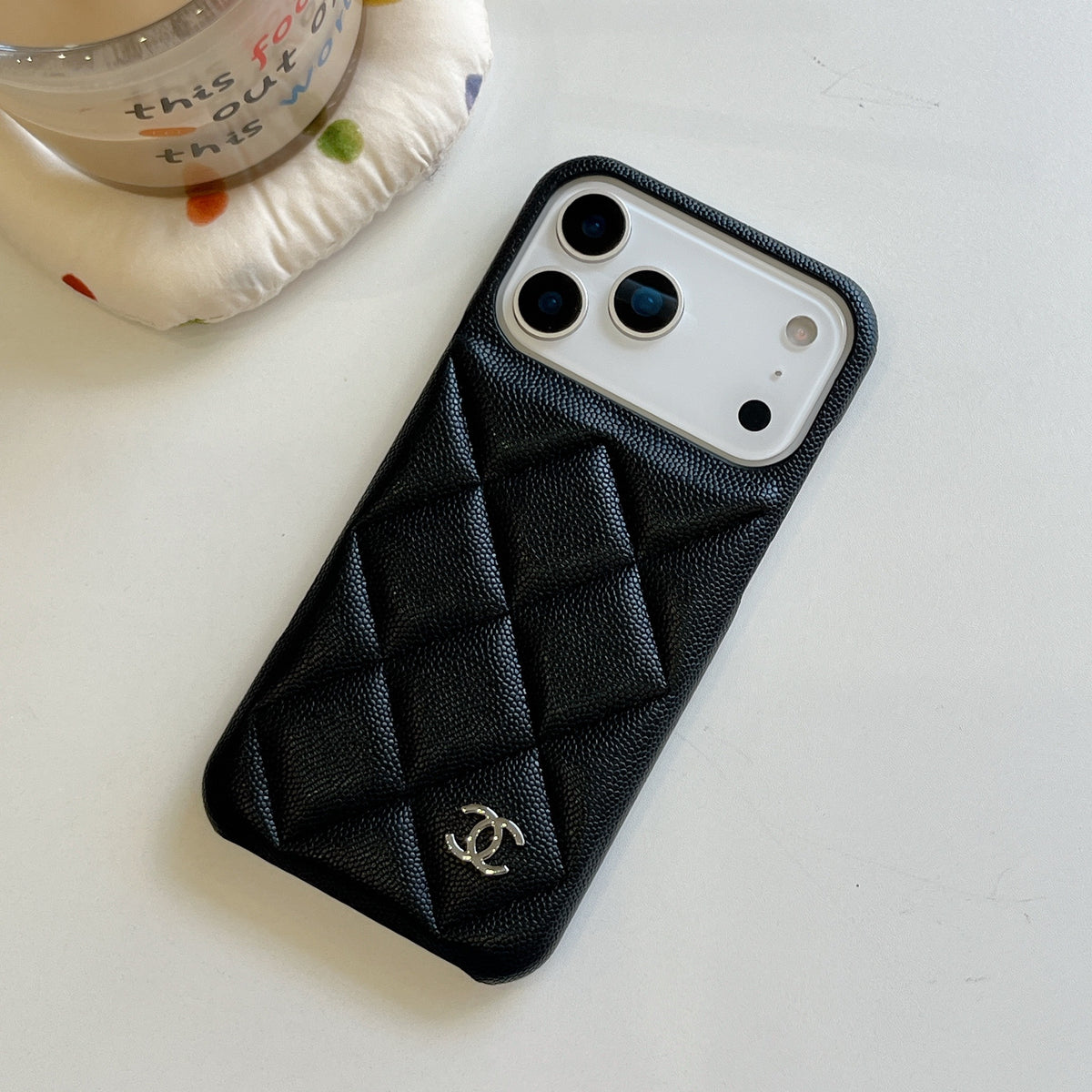 エレガントなCCブラック iPhoneケース-OKCC001