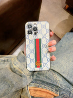 クラシックGGの青いiPhoneケース-JD240424