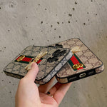 クラシックグレーのGG iPhoneケース、デザイン感-HDK240330