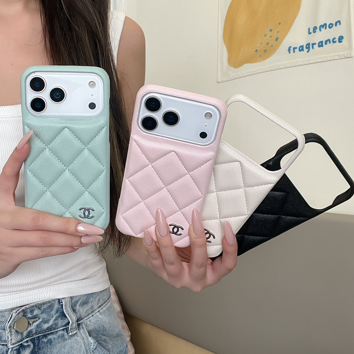 エレガントなCCピンク iPhoneケース-OKCC001