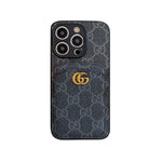 クラシックグレーのGG iPhonesケースとカードケース -KBK240425