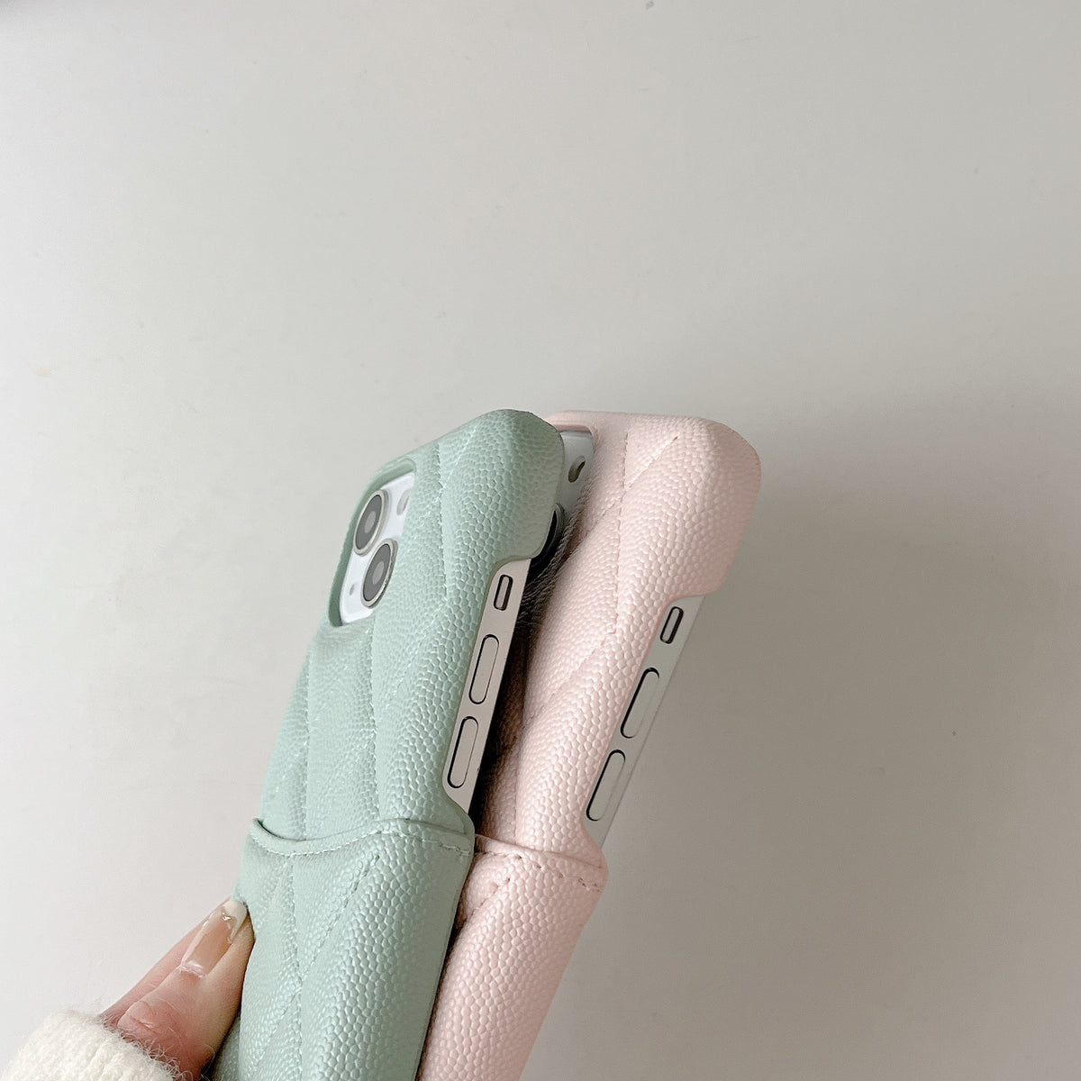 革CC iPhoneケース&カードケースピンク -PZB240603