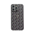 GD 黒い革のiPhone ケース -SJK240807