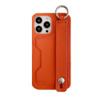 カードホルダー付きレザーiPhoneケースブラウン-LZW120618