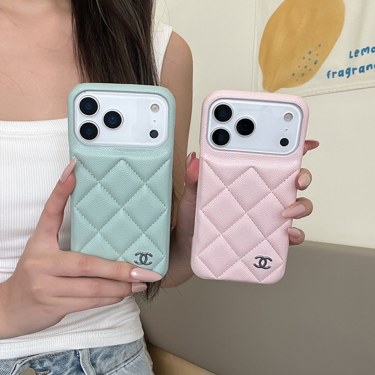 エレガントなCCピンク iPhoneケース-OKCC001