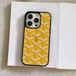 GD革のiPhone ケース黄色（Magsafe）-CXK241423