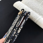 CD黒いiPhoneケース　リストバンドホルダー付き-SW231115