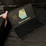 モノグラム高級レザー手帳型iPhoneケース カード収納付き-OKHYL003