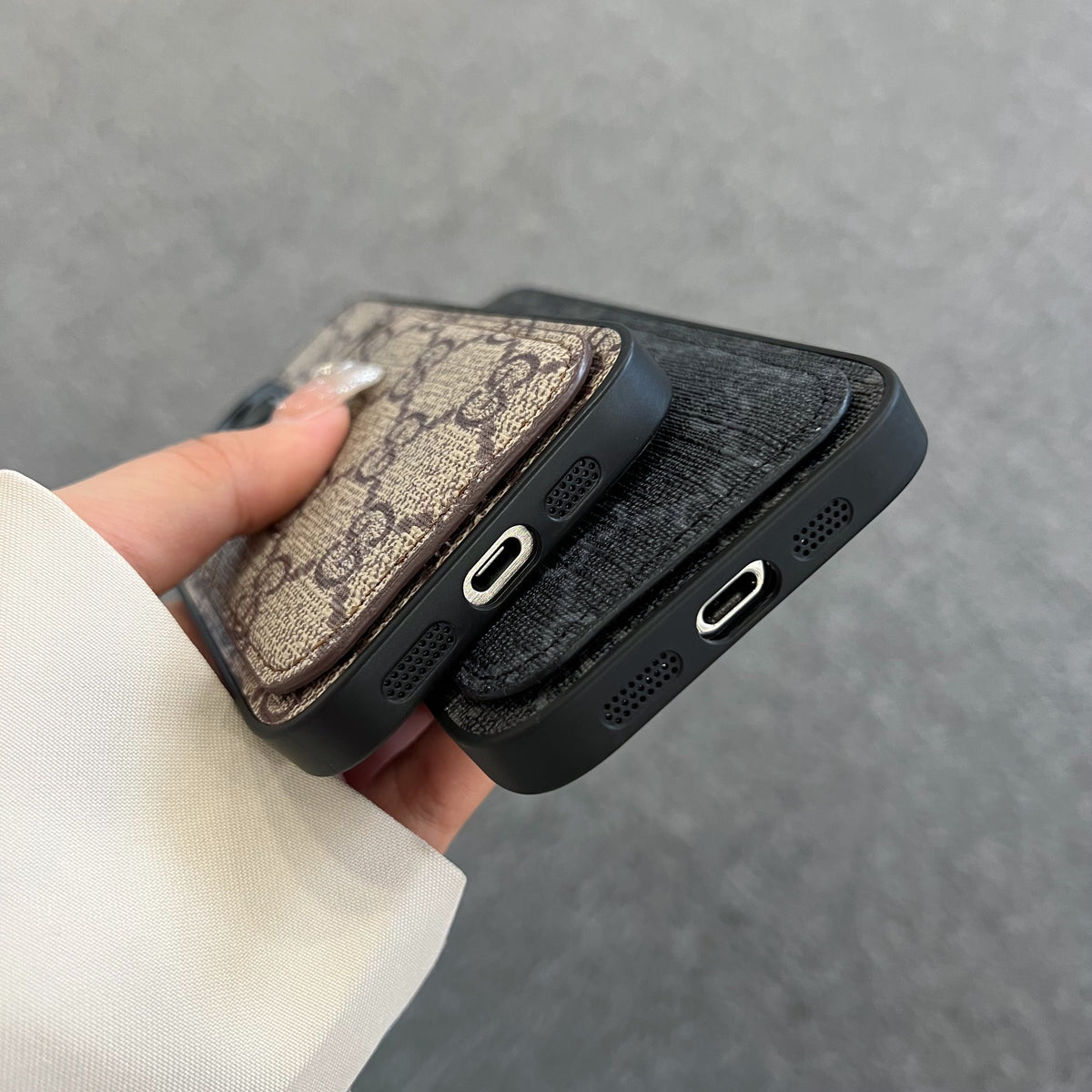 クラシック黒いGG iPhonesケースとカードケース -KBK240425