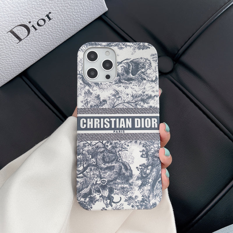 CD水色のiPhoneケース　動物のイラスト-JDK231202