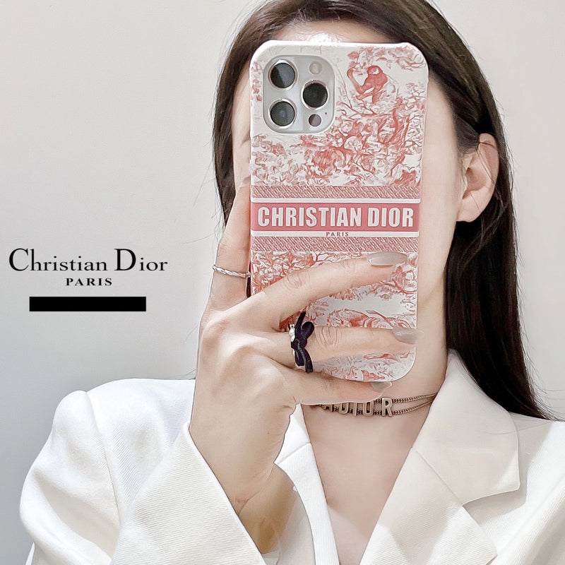 CDピンクのiPhoneケース　動物のイラスト-JDK231202