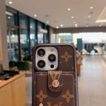 モノグラムiPhoneケース パース付き ブラウン - KBK241846