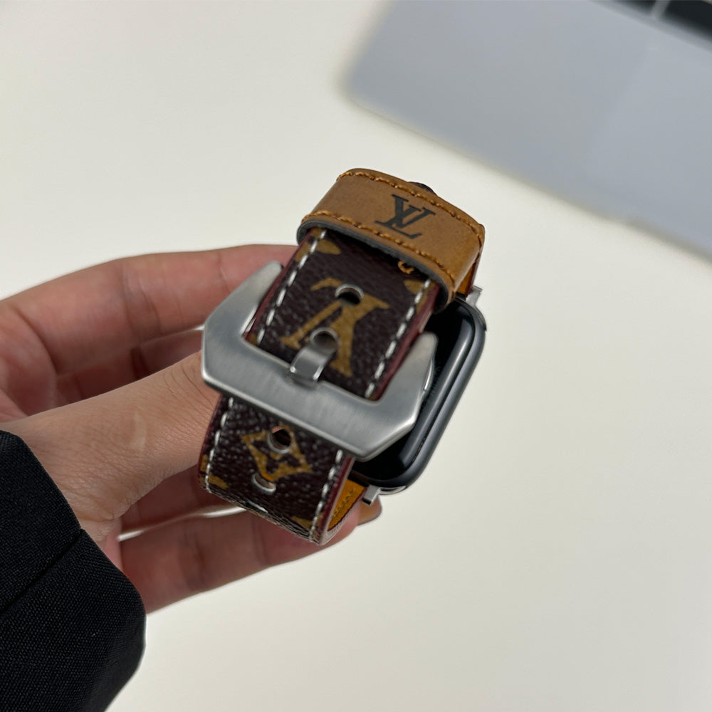 高級感のあるMonogram iPhone Apple Watch用バンド 小きな印刷-OKLV030