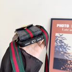 クラシカルGG ウォレット＆ショルダーストラップ付 iPhoneケース 黒-OKGG002