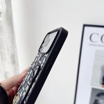 高級感CD カード収納一体型 iPhoneケース 黒-OKCD003