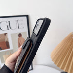 高級感CH マネークリップ付 iPhoneケース 黒-OKCH006