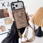 高級感CH マネークリップ付 iPhoneケース 黒-OKCH006