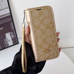 上品CHクラシック ウォレットフォールド式 iPhoneケース 黒-OKCH004