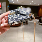 CDiPhoneケース　カードホルダーと斜め掛け付き-QBS240315