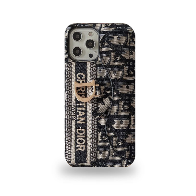 CD黒いiPhoneケース-カードケース-KKY240115