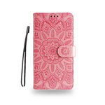 CレザーピンクのiPhoneケース　手帳型カードホルダー-XYH251415