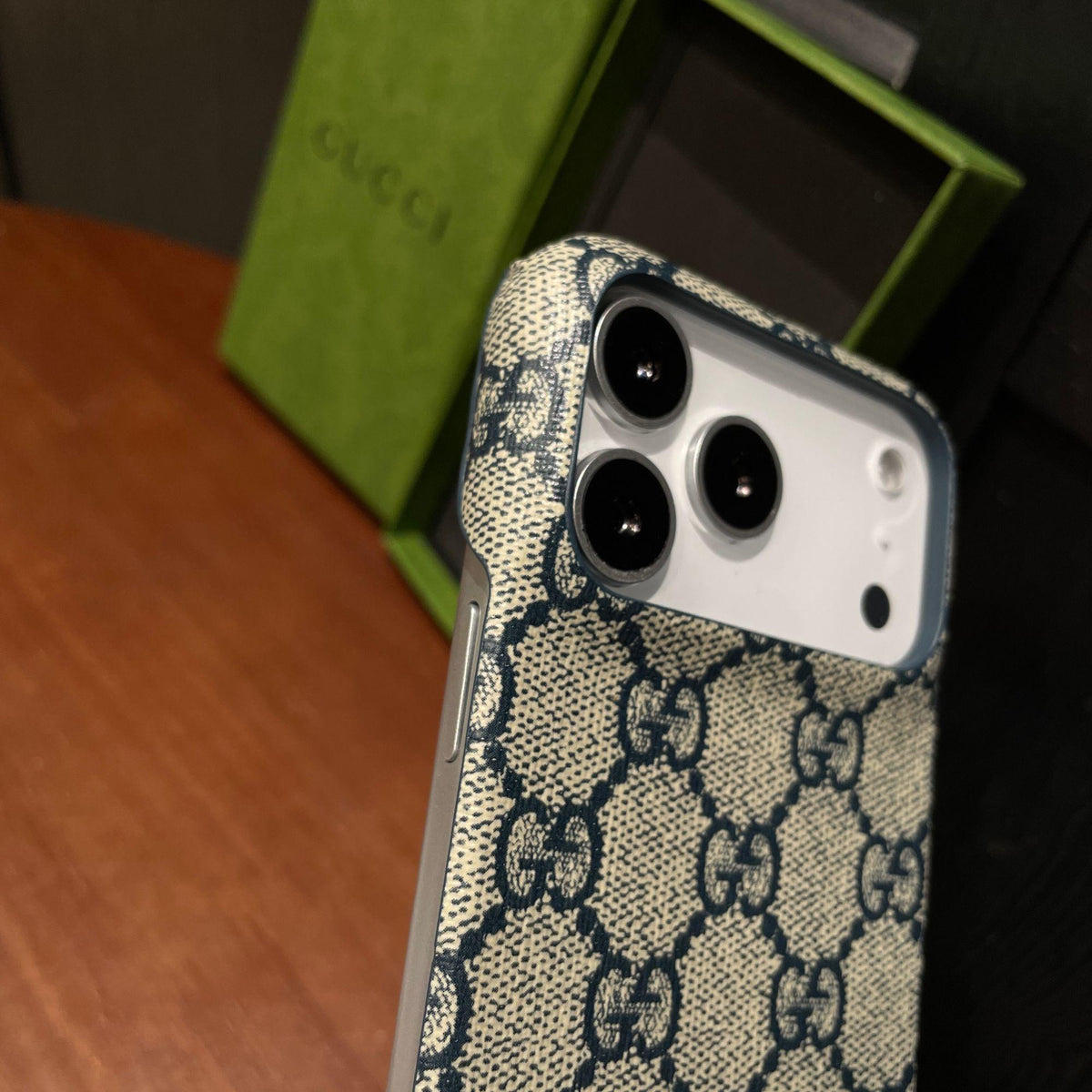 エレガントなGGブルー iPhoneケース-OKGG001